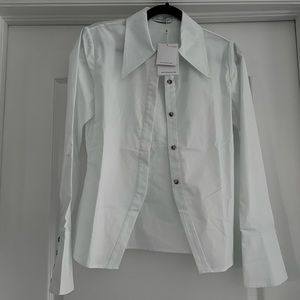 NWT Anine Bing Tiffany Button Down White Shirt